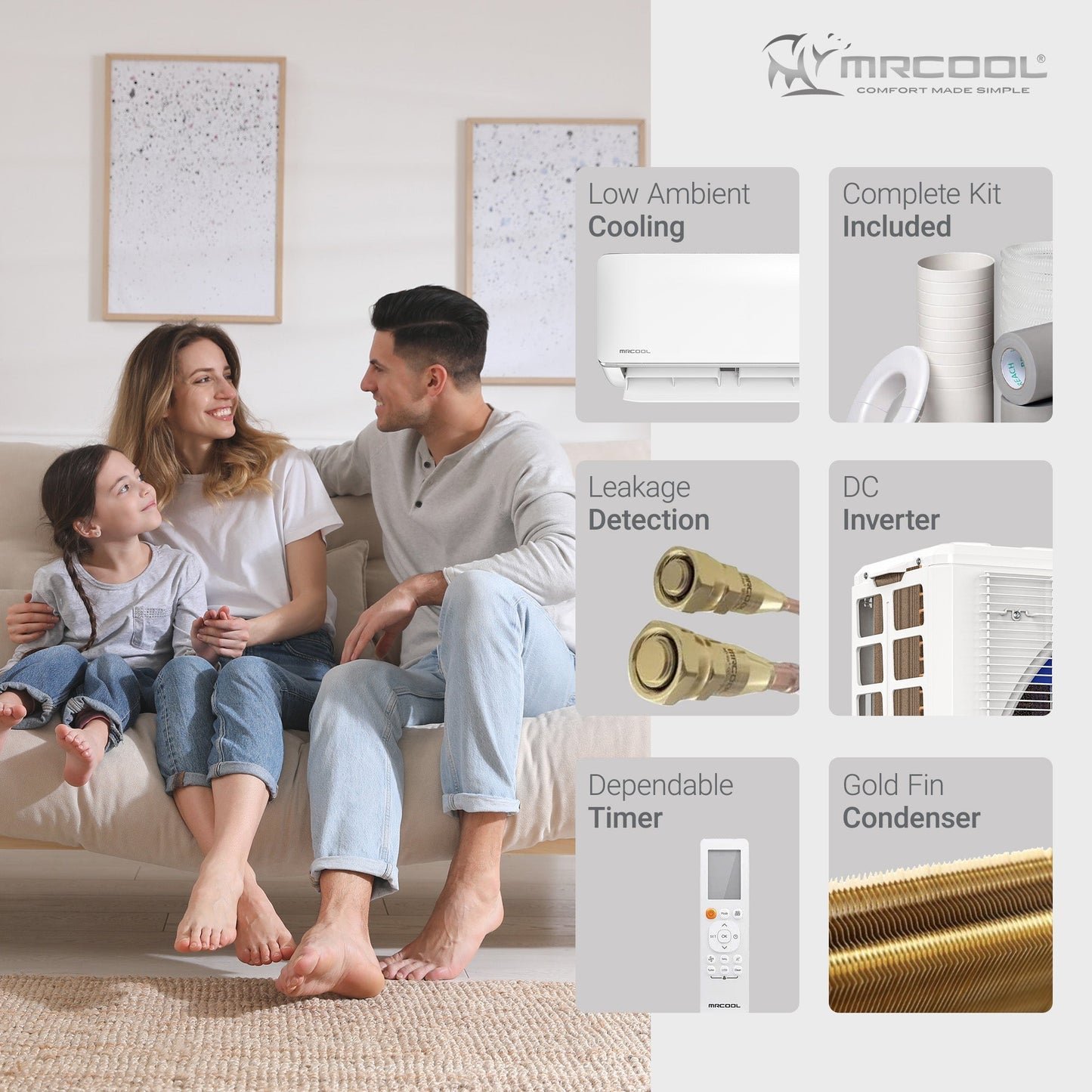 MRCOOL 24,000 BTU WiFi Smart DIY Star Ductless Mini Split Air Conditioner, White