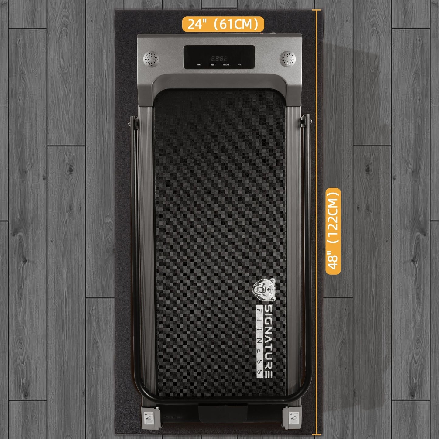 Elevon 2' x 4' High Density Gym Fitness Equipment Mat, Floor Protection, Black