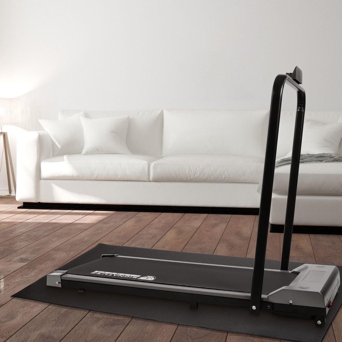 Elevon 2' x 4' High Density Gym Fitness Equipment Mat, Floor Protection, Black