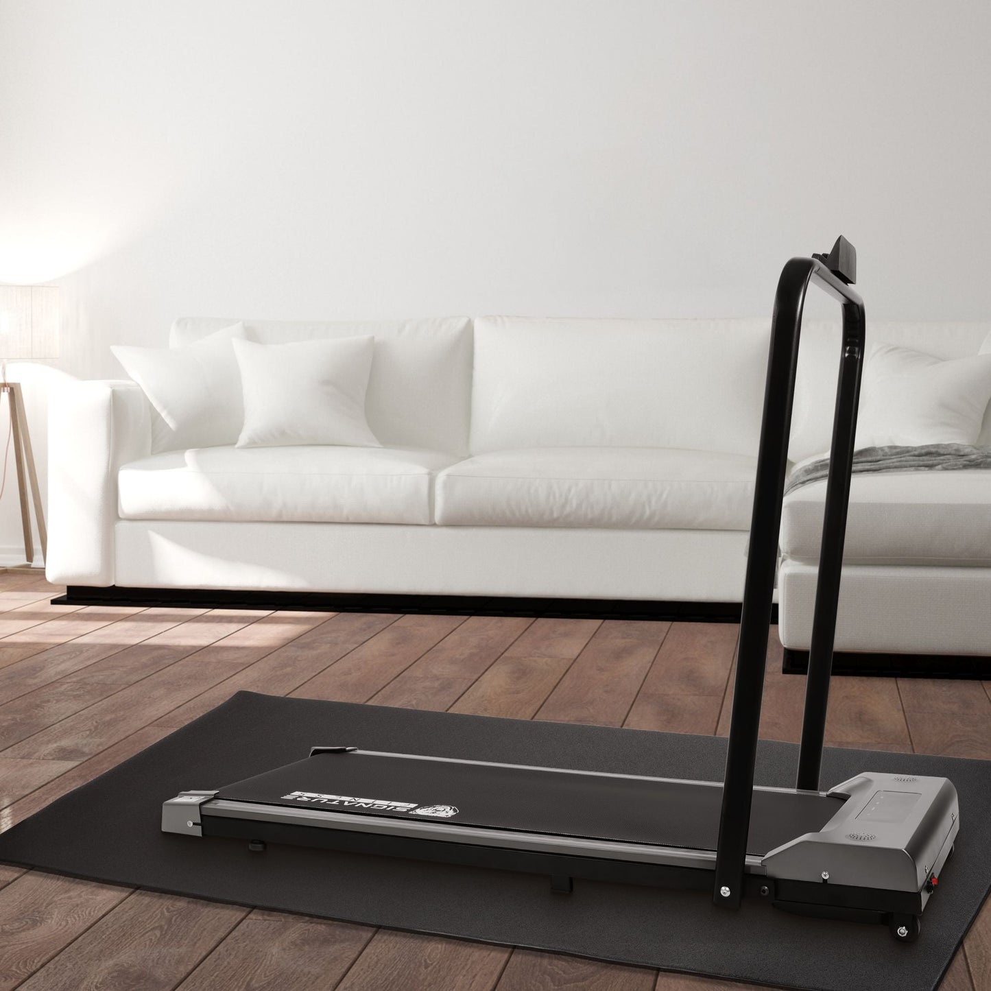 Elevon 2.5' x 5' High Density Gym Fitness Equipment Mat, Floor Protection, Black