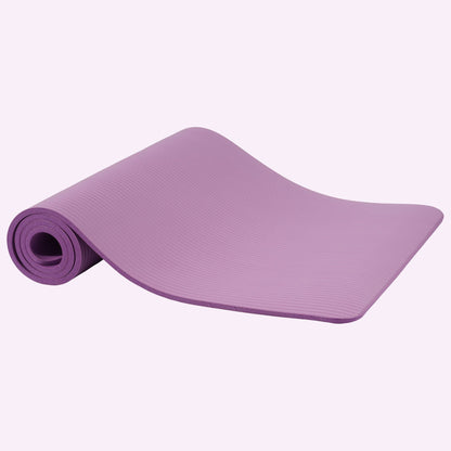 Fitvids 1/2" Thick High Density Exercise Yoga Mat, Carrying Strap, Taro Purple