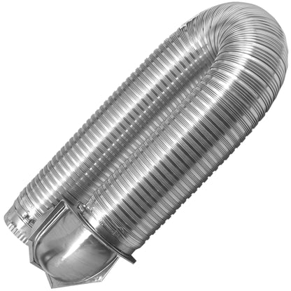 Builder's Best SAF-T Metal Single Elbow Dryer Vent Duct Kit, 4" Diameter, 8-Feet