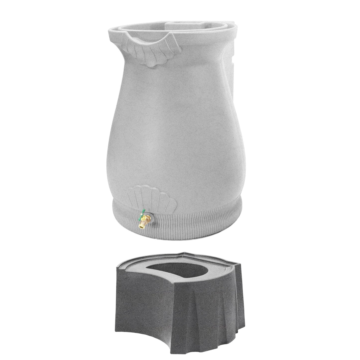 Good Ideas Rain Wizard 65 Gallon Plastic Resin Urn Barrell and Rain Wizard Stand