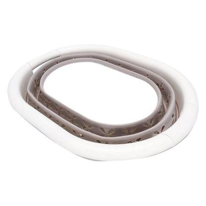 Camco Collapsible Laundry Basket, Plastic Bin, Handles for Storage, Small, Taupe