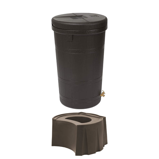 Good Ideas Aspen ECO 50 Gallon Outdoor Rain Barrel & Universal Rain Barrel Stand