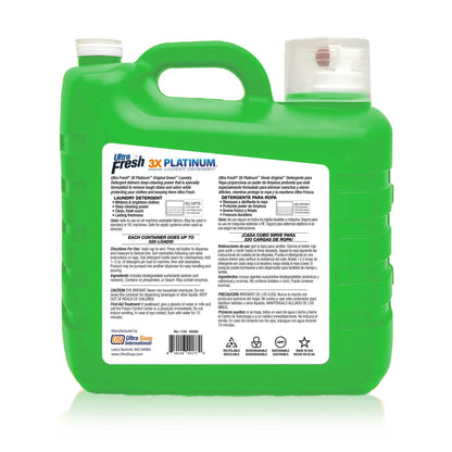 Ultra Fresh 2 Pack 3X Platinum Liquid Laundry Detergent 320 Load, Original Green