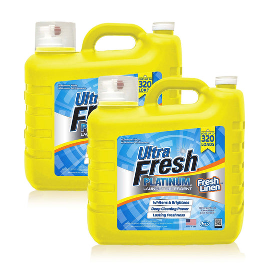 Ultra Fresh 2 Pack Platinum Liquid Laundry Detergent, 320 Loads, Fresh Linen