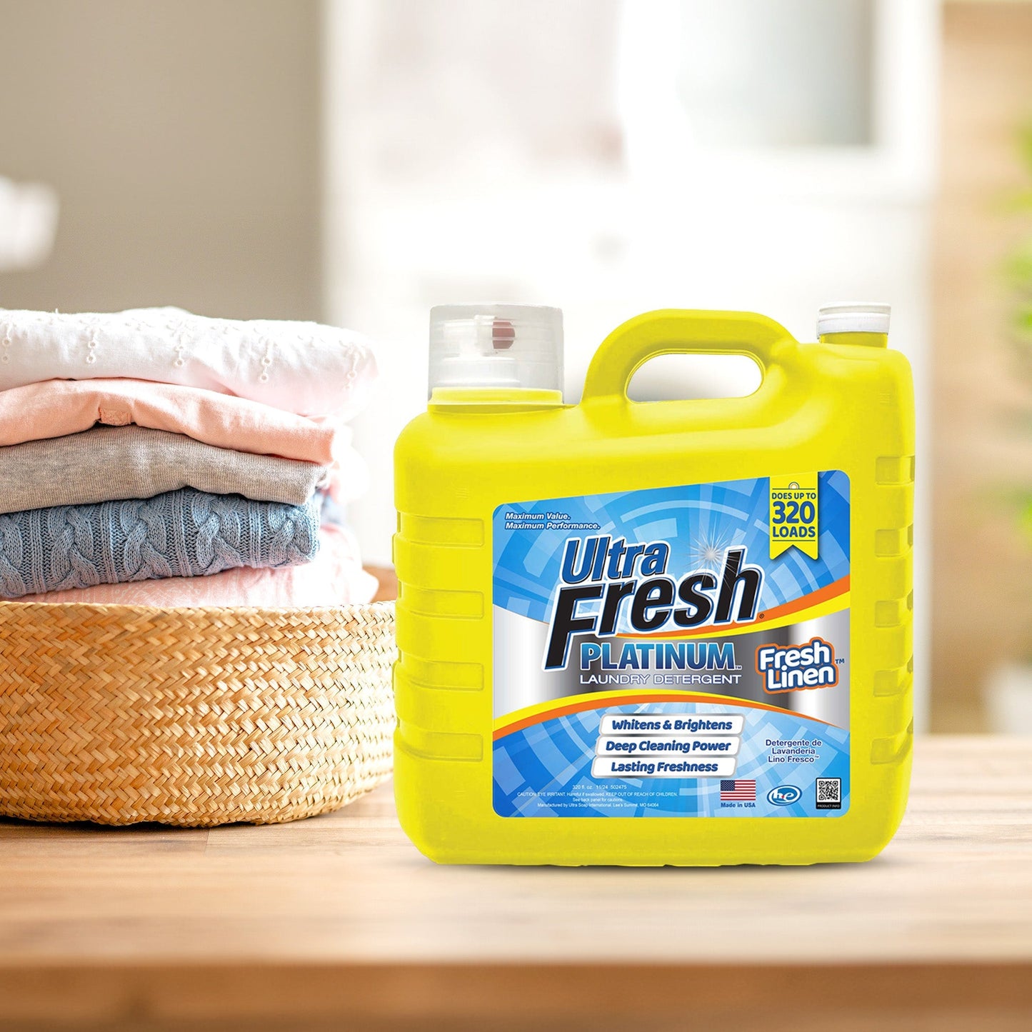 Ultra Fresh 2 Pack Platinum Liquid Laundry Detergent, 320 Loads, Fresh Linen