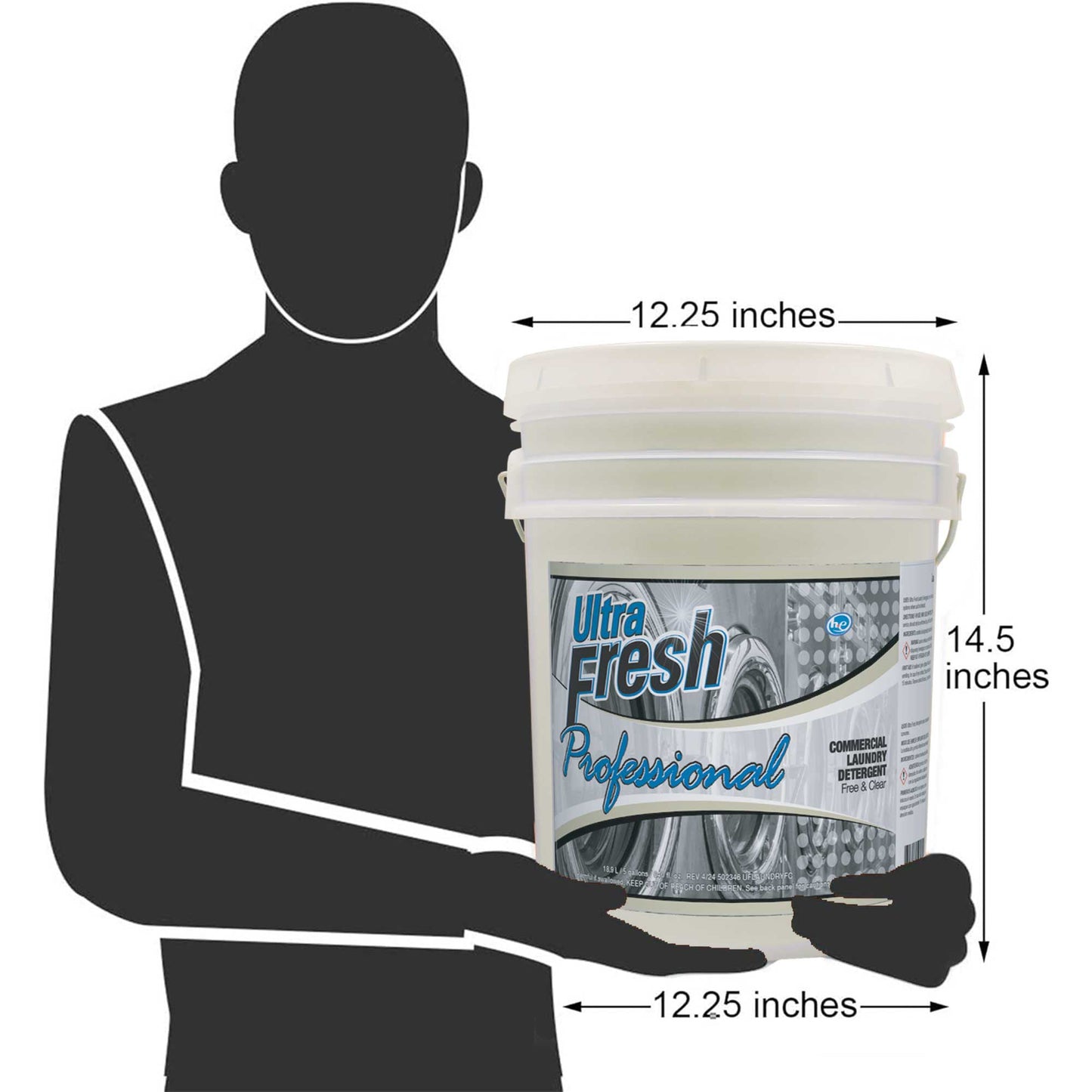 Ultra Fresh® Professional™ Commercial Laundry Detergent Free/Clear, Pump, 5 Gal