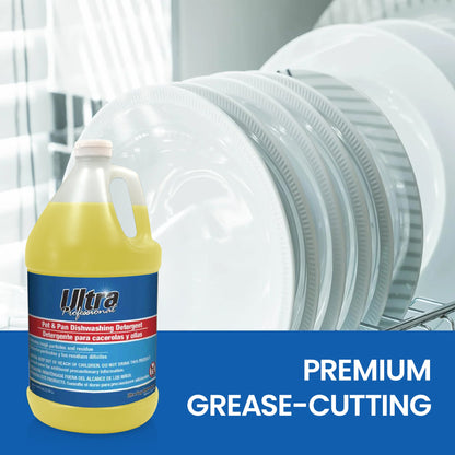 Ultra Professional™ 4 Pack 1 Gal Pots/Pans Dishwashing Detergent, Lemon, Yellow