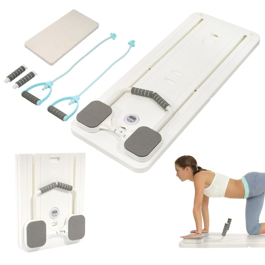 Fitvids 5 in 1 Multi Purpose Pilates Reformer Board Set and Core Trainer, White
