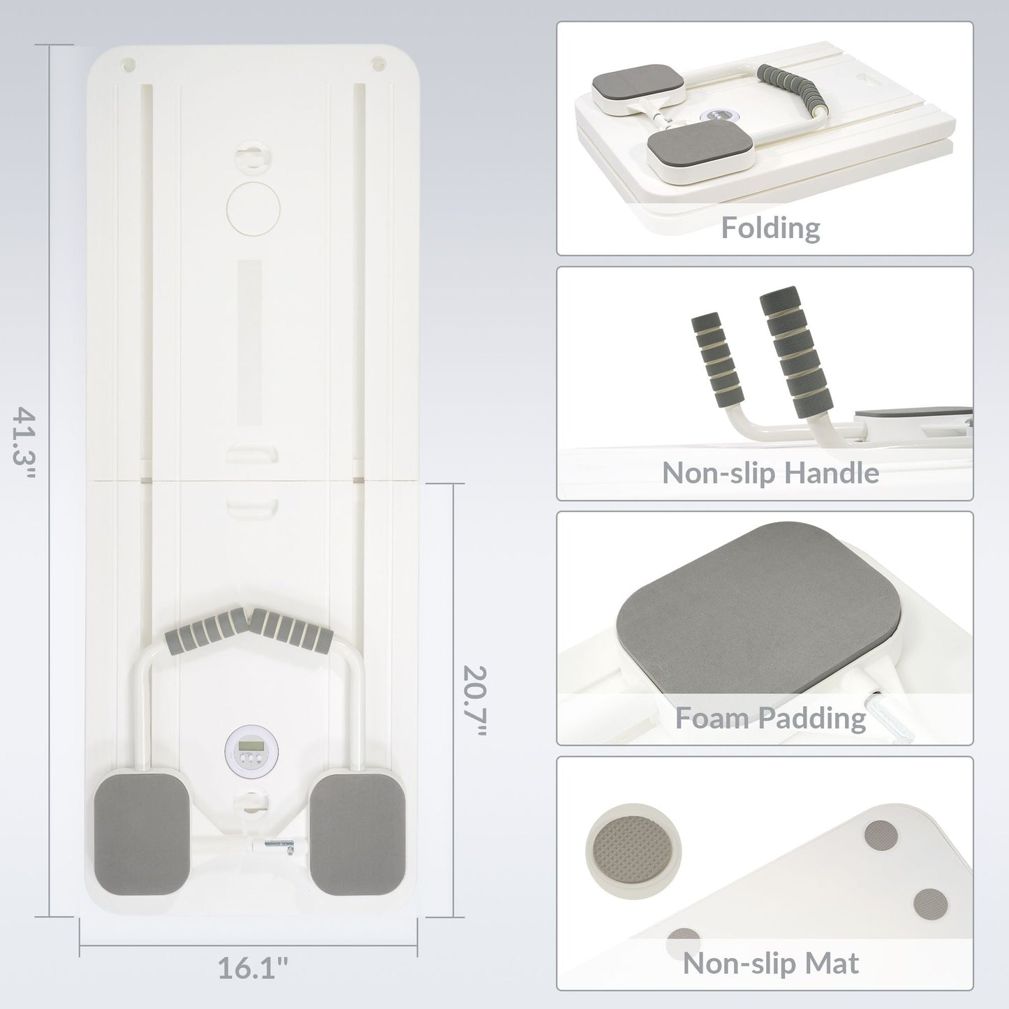 Fitvids 5 in 1 Multi Purpose Pilates Reformer Board Set and Core Trainer, White