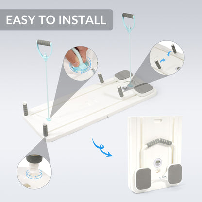 Fitvids 5 in 1 Multi Purpose Pilates Reformer Board Set and Core Trainer, White