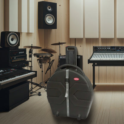 SKB ATA 24 Inch Cymbal Vault, Rolling Case with Handle, Wheels & Dividers, Black