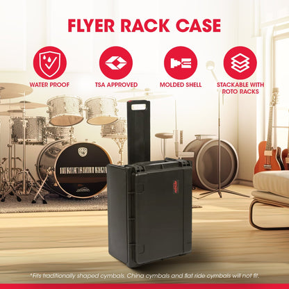 SKB Studio Flyer Rack Case 4U, Durable Injected Molded Mobile Studio Case, Black