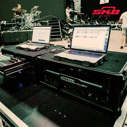 SKB Studio Flyer Rack Case 4U, Durable Injected Molded Mobile Studio Case, Black