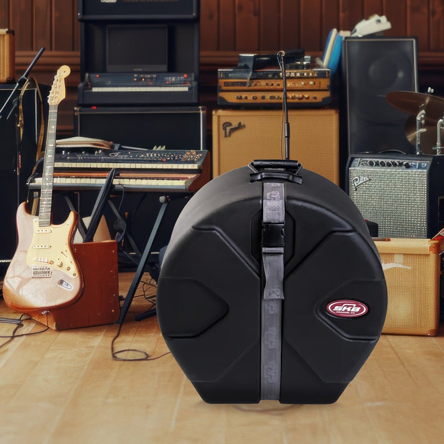 SKB Drum Case - Roto-Molded 6.5x14 Single Drum Protection with Padded Interior