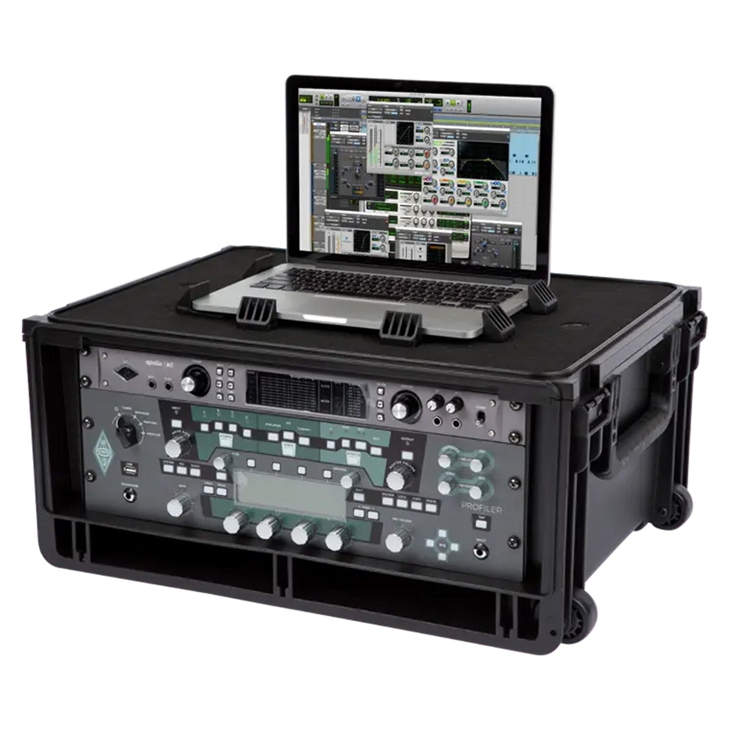 SKB Studio Flyer Rack Case 4U, Durable Injected Molded Mobile Studio Case, Black