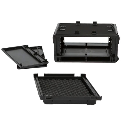 SKB Studio Flyer Rack Case 4U, Durable Injected Molded Mobile Studio Case, Black