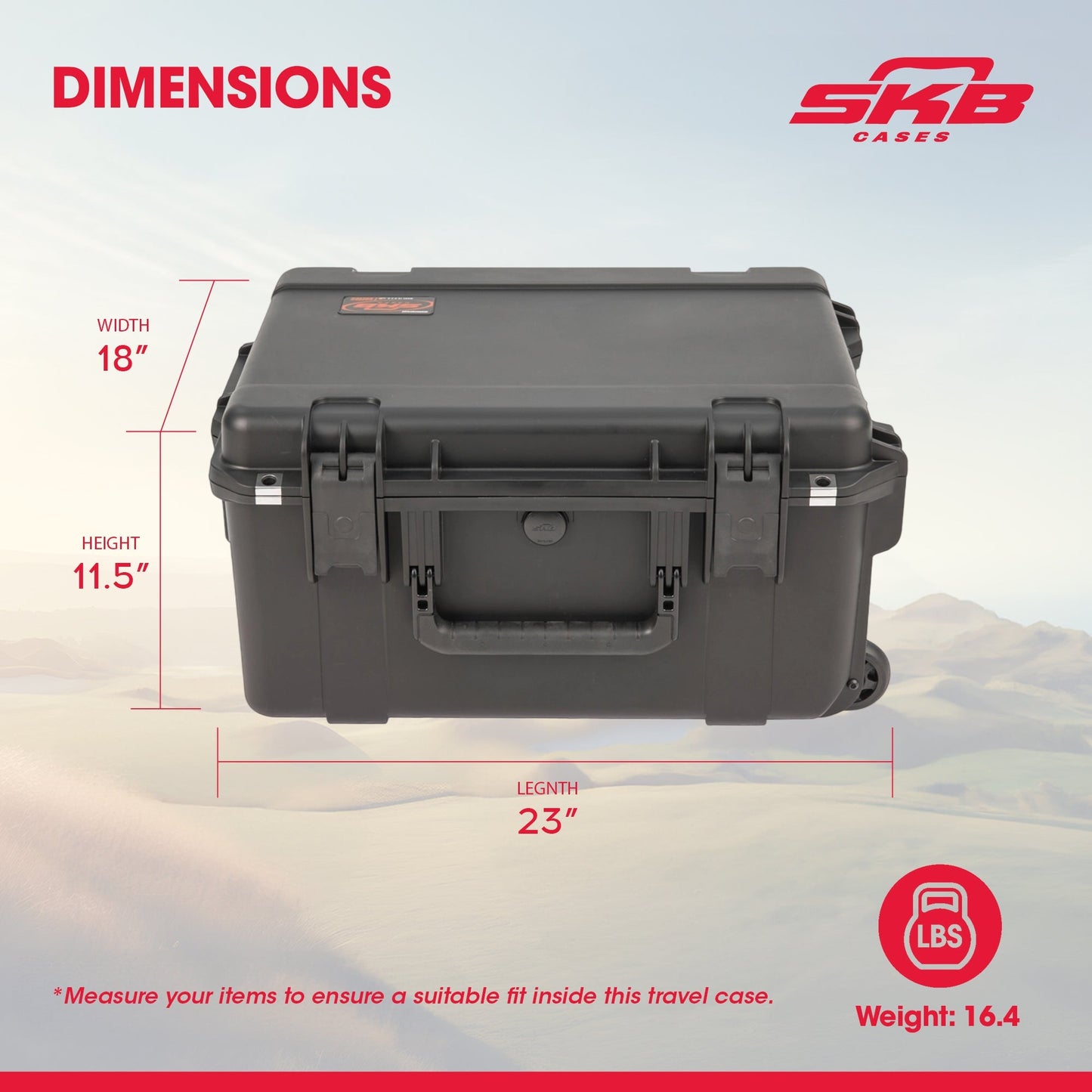 SKB Yamaha DM3/DM3-D iSeries Waterproof Case Durable Custom Foam Interior, Black