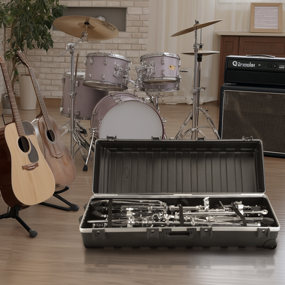 SKB ATA Large Stand Case, Wheels, Latches, Durable Equipment Transport, Black