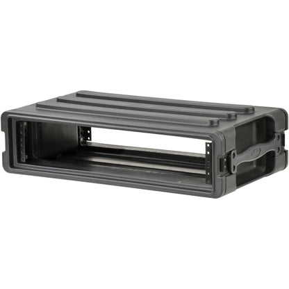 SKB 2U Shallow Roto Rack Case Gear Protector, Stackable, Waterproof, Black