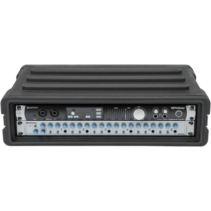 SKB 2U Shallow Roto Rack Case Gear Protector, Stackable, Waterproof, Black