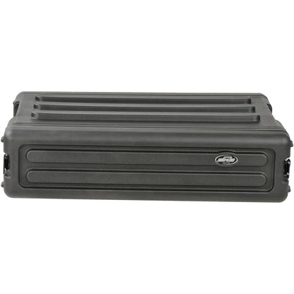 SKB 2U Shallow Roto Rack Case Gear Protector, Stackable, Waterproof, Black