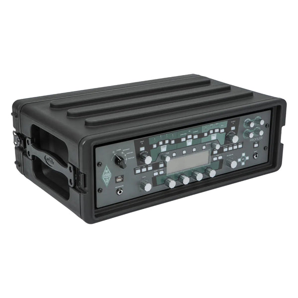 SKB 3U Shallow Roto Rack Case Gear Protector, Stackable, Waterproof, Black