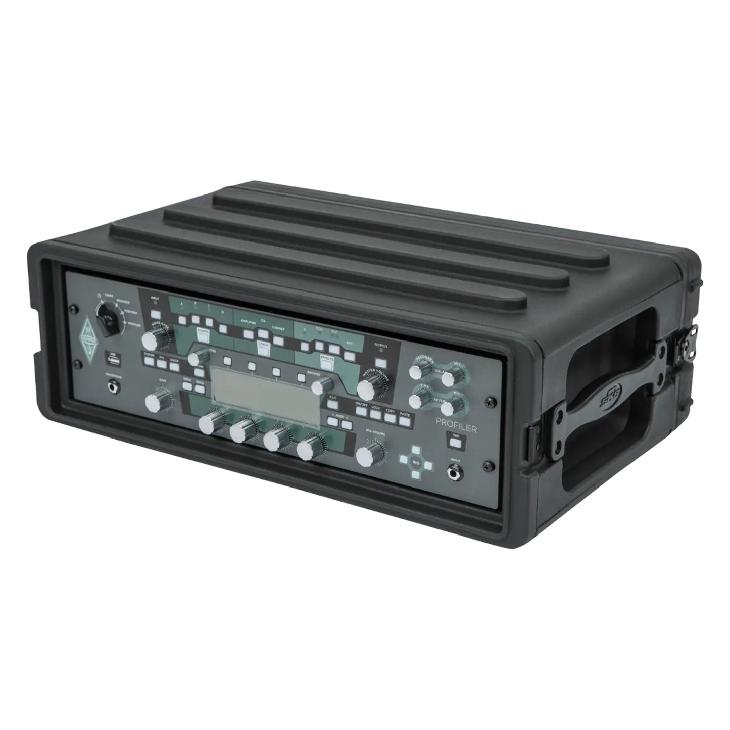 SKB 3U Shallow Roto Rack Case Gear Protector, Stackable, Waterproof, Black