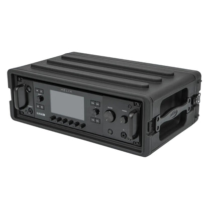 SKB 3U Shallow Roto Rack Case Gear Protector, Stackable, Waterproof, Black