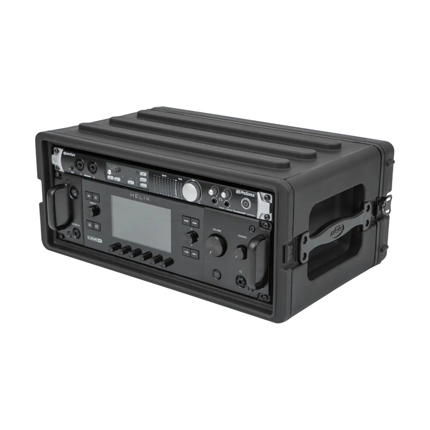 SKB 4U Shallow Roto Rack Case Gear Protector, Stackable, Waterproof, Black