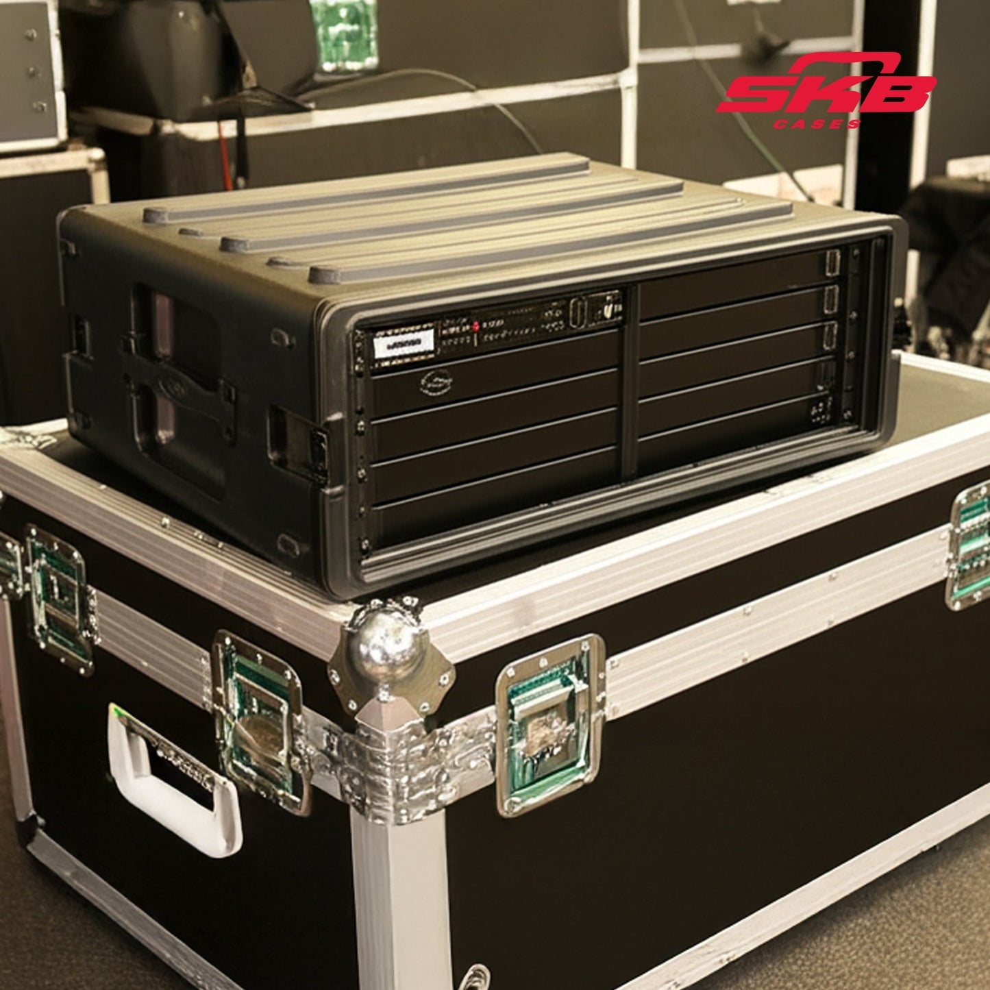 SKB 4U Roto Rack Case Polyethylene Gear Protector, Stackable, Waterproof, Black