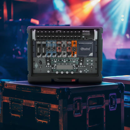 SKB 8U rSeries Rolling Rack with Integrated Back Wheels and 1-Touch Pull Handle