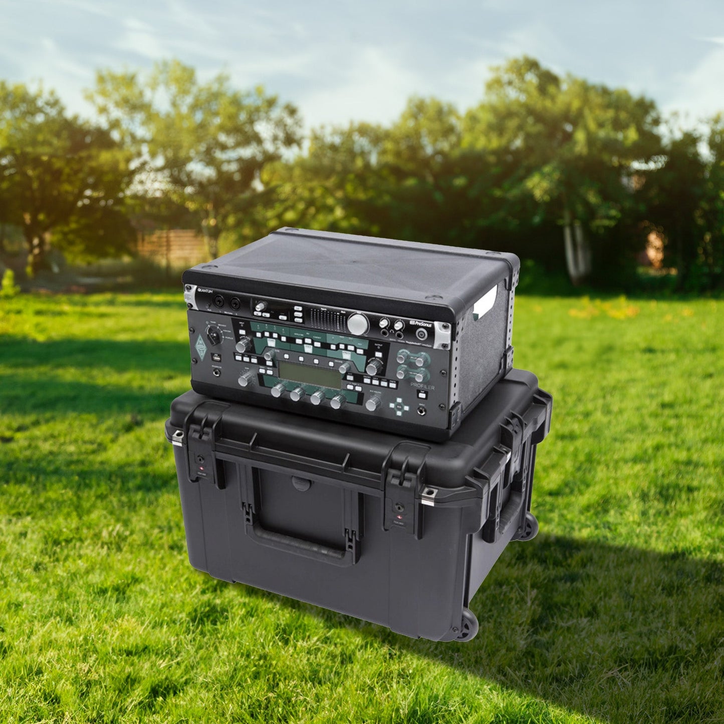 SKB 4U iSeries 13" Injection Molded Fly Rack with Built-In Wheels and Handle