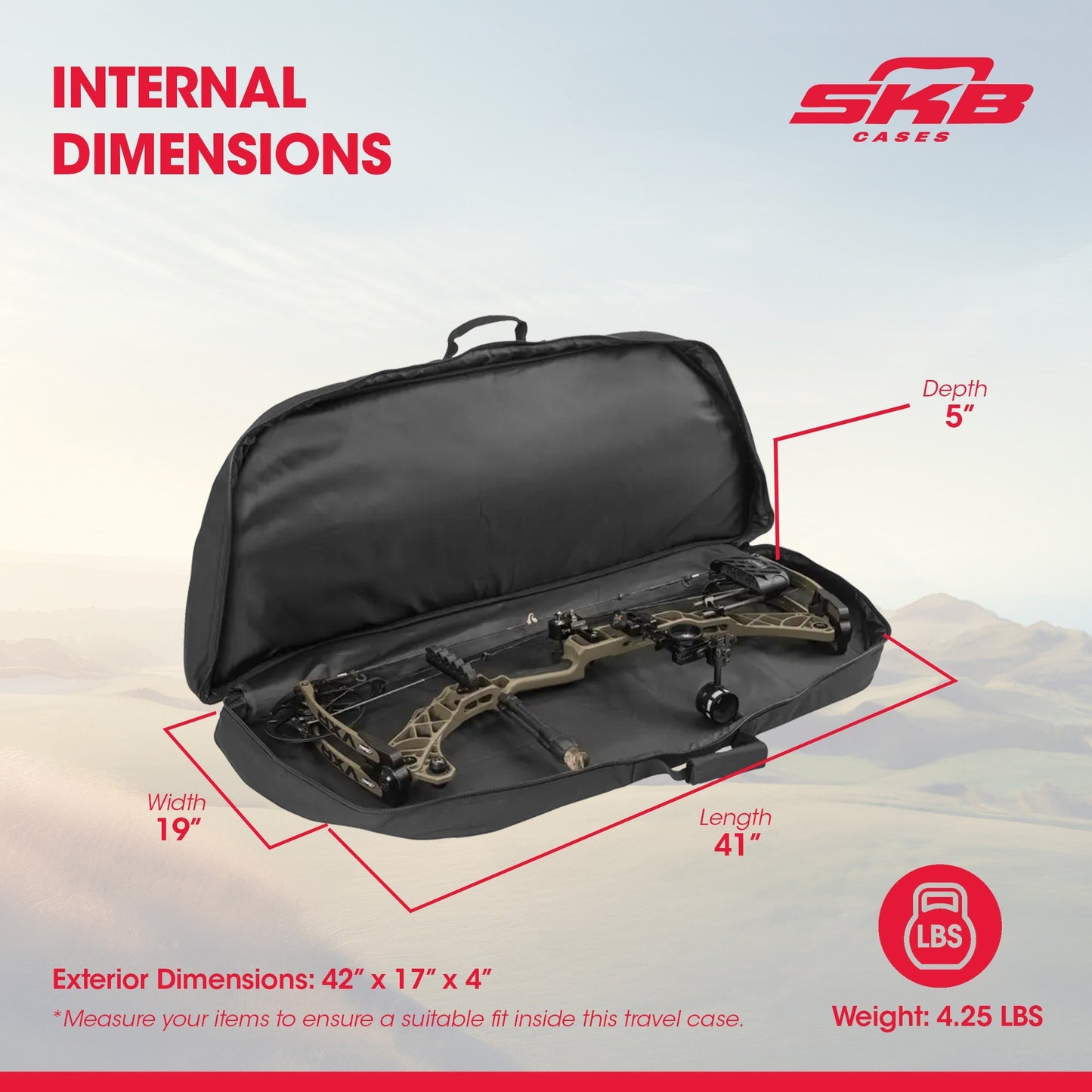 SKB Archery Bag Durable Case with 10 Accessory Pouches, Arrow Box, Double Zipper