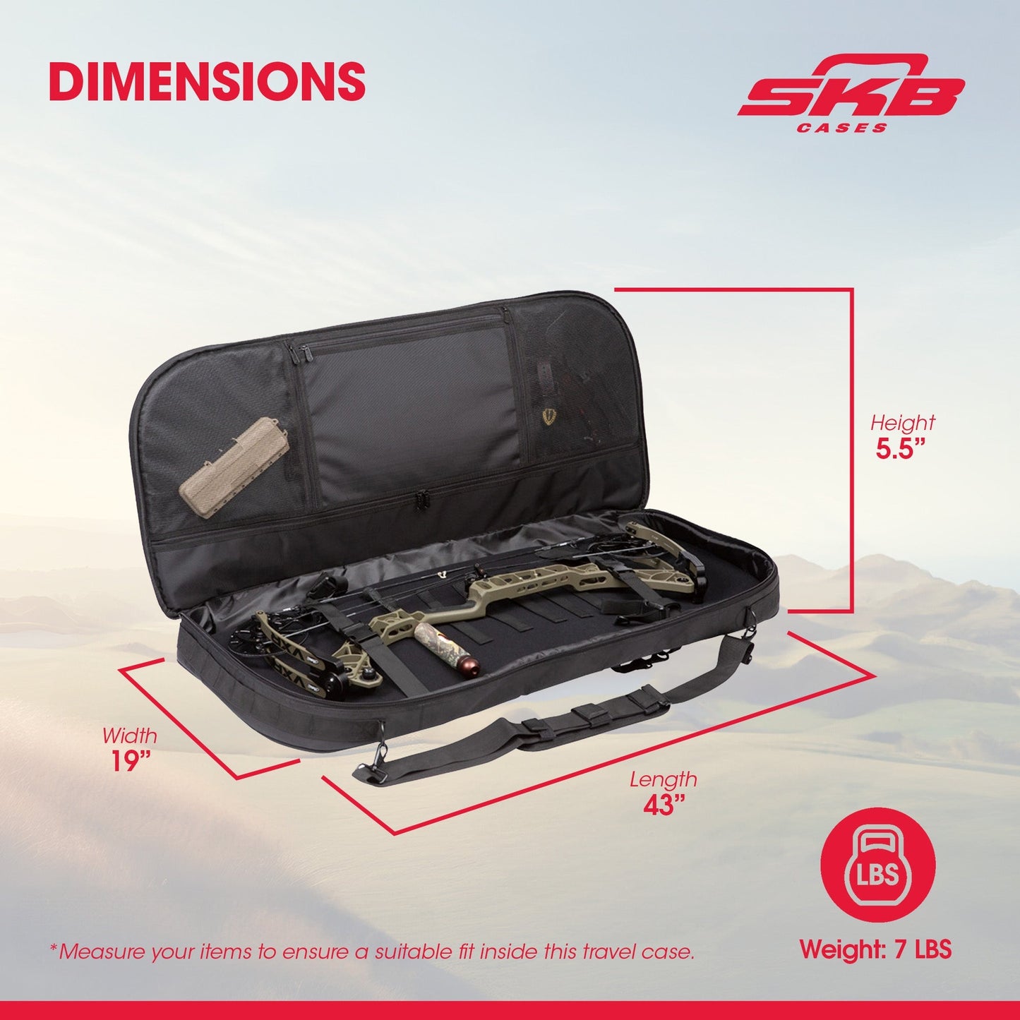 SKB Archery Bag and Backpack Combo with Pockets, Fits Bows Up to 42 Inches Long