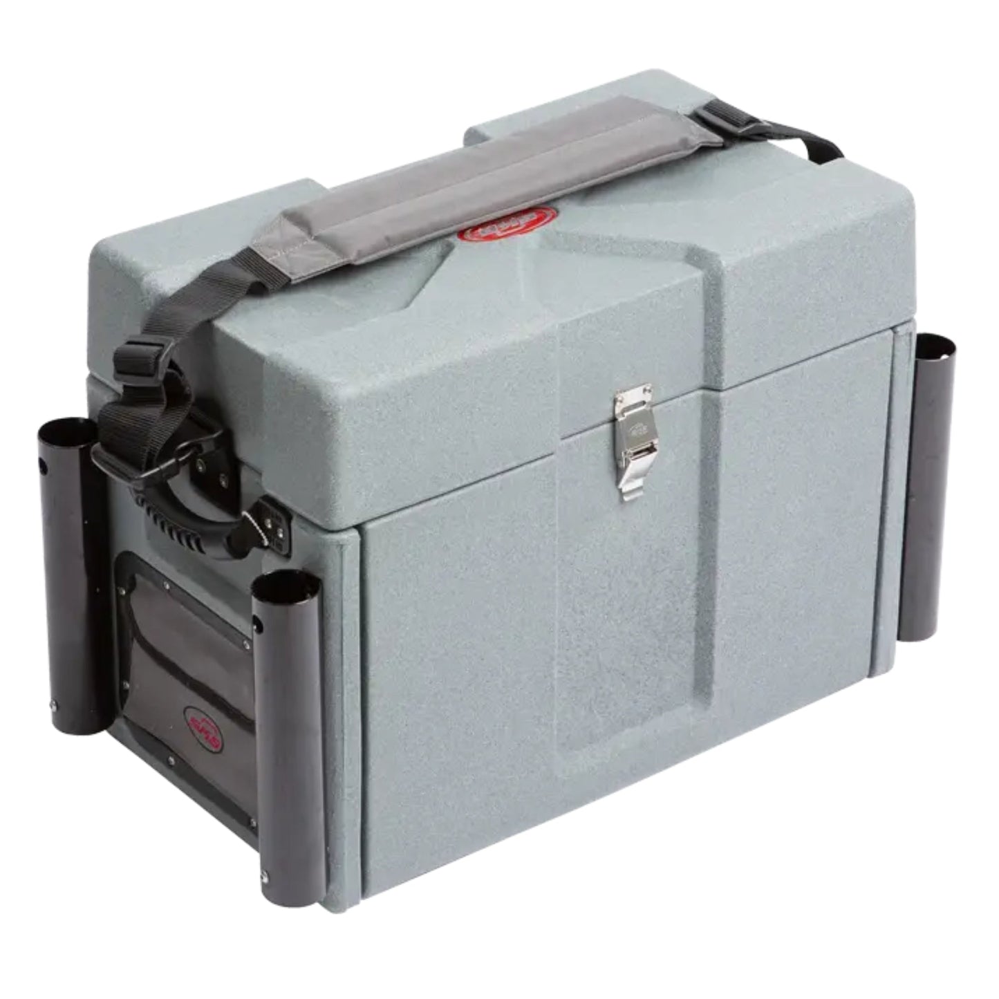 SKB Large Tackle Box, 4 Drawers with Dividers and 2 Soft Exterior Pockets, Gray