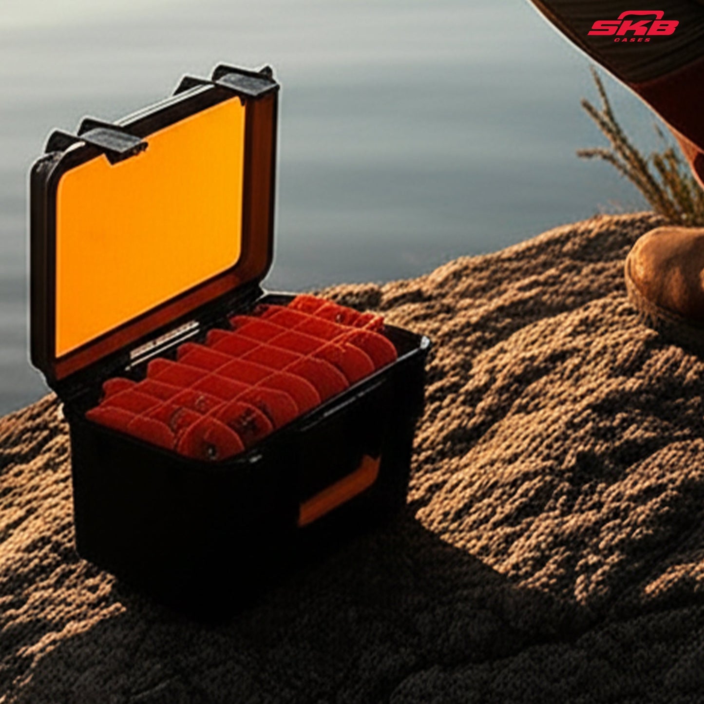 SKB iSeries Deep Lure Case 32 Adjustable Compartment Secure Fishing Box, 1610-10