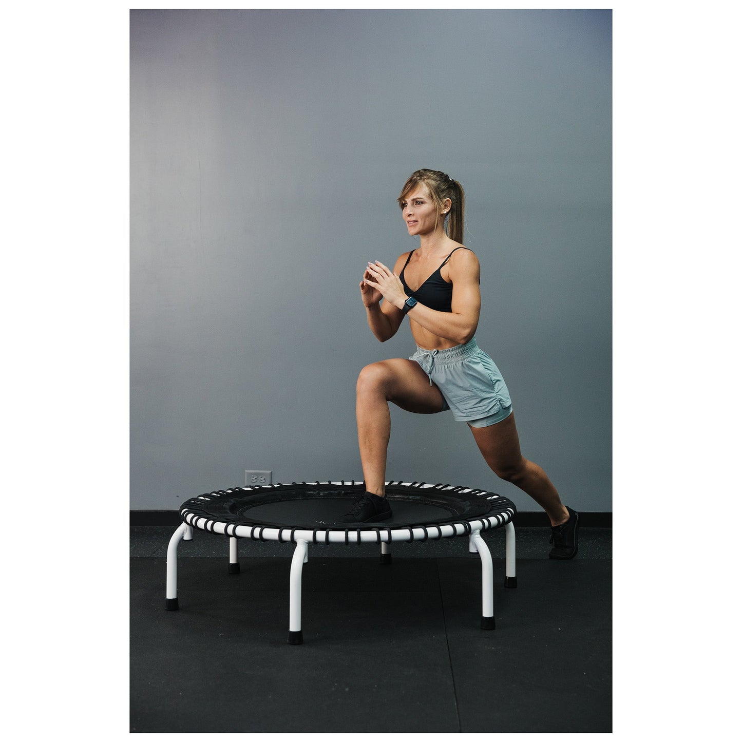 JumpSport 44 Inch PRO Workout Rebounder for Adults 44" Fitness Trampoline, Black