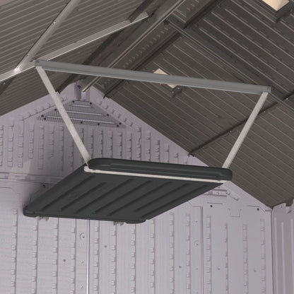 Suncast Vertical Shed Shelf Kit Space Saving Hanging Loft Outdoor Storage, Black