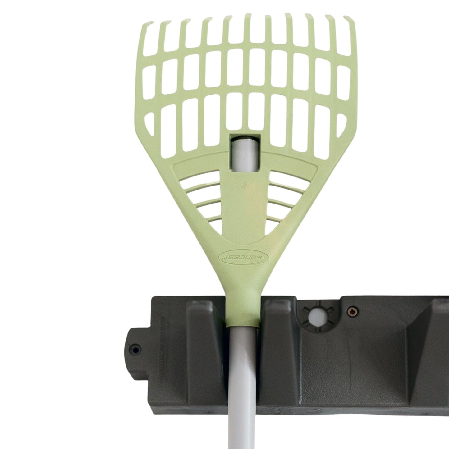 Suncast Long Handle Garage Wall Tool Organizer, Resin Storage Hanger Rack, Black