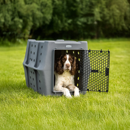 Dakota 283 Canine Rough and Tough Economy Pet Kennel, Intermediate, Dark Granite