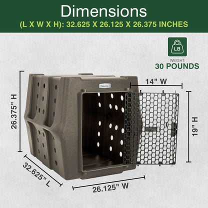 Dakota 283 Canine Rough and Tough Economy Kennel, Intermediate, Coyote Granite