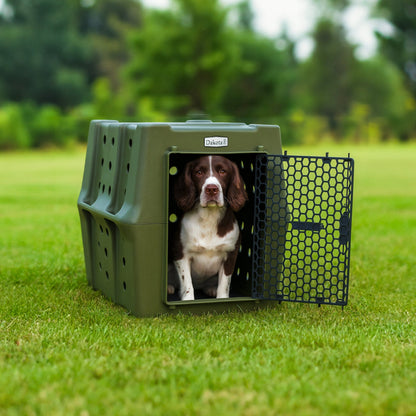 Dakota 283 Canine Rough and Tough Economy Pet Kennel, Intermediate, Olive