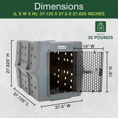 Dakota 283 Canine Rough and Tough Economy Pet Kennel, Large, Dark Granite