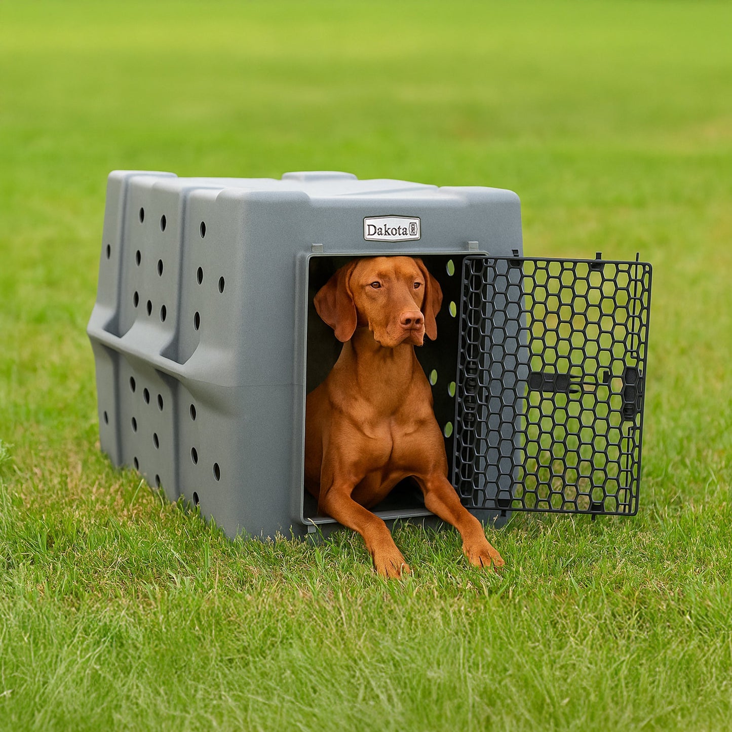 Dakota 283 Canine Rough and Tough Economy Pet Kennel, Large, Dark Granite