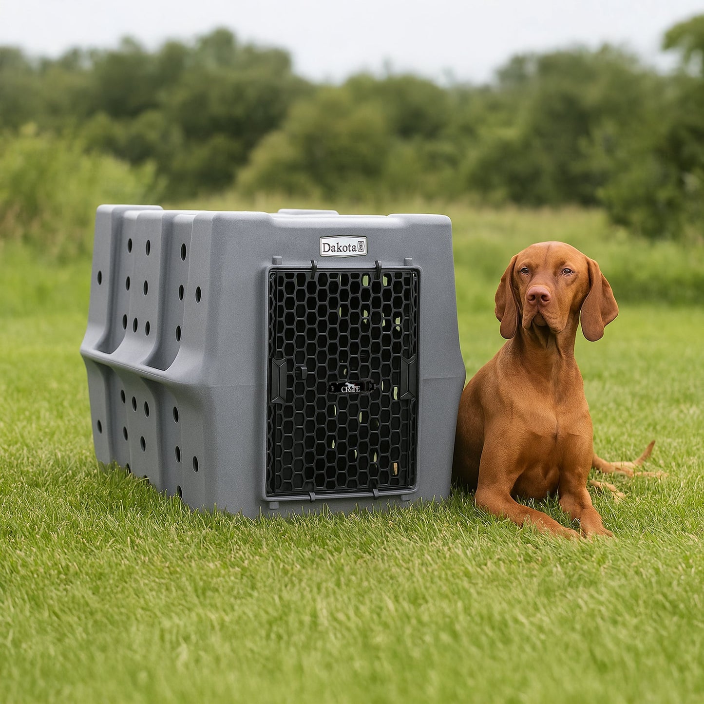 Dakota 283 Canine Rough and Tough Economy Pet Kennel, Large, Dark Granite