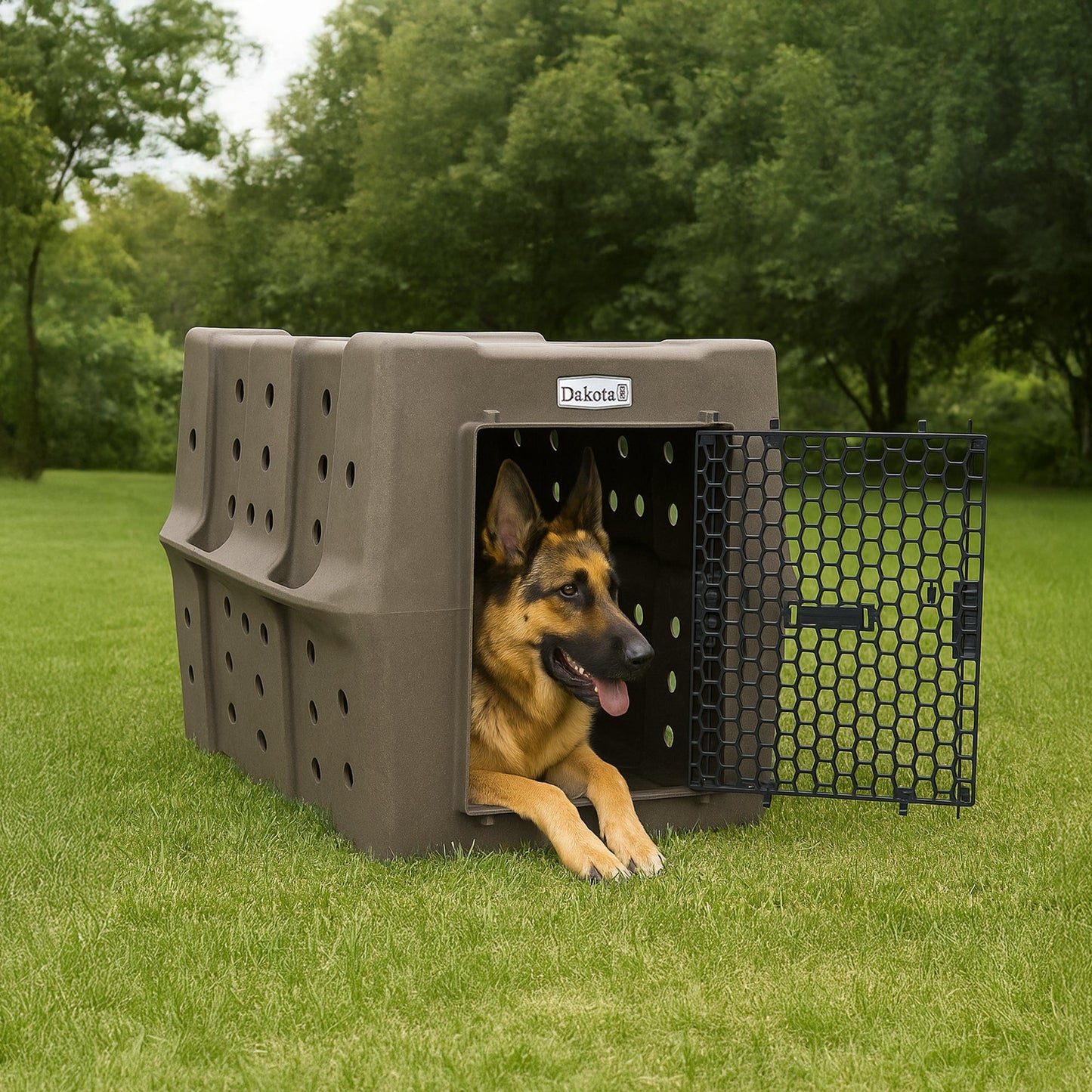 Dakota 283 Canine Rough and Tough Economy Pet Kennel, Large, Coyote Granite
