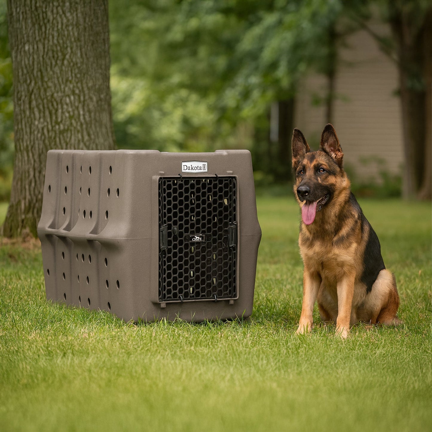Dakota 283 Canine Rough and Tough Economy Pet Kennel, Large, Coyote Granite